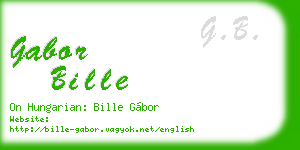 gabor bille business card